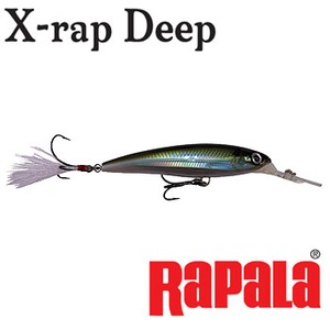 Rapala（ラパラ） XRDSS10 X-RAP Deep SC Hooks Special 10cm MBS（モスバック・シャイナー）