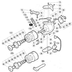 シマノ（SHIMANO） パーツ：BB-X 3000T ベール取付ケカムガード No25