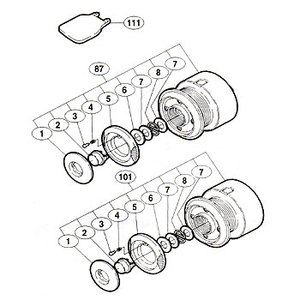 シマノ（SHIMANO） パーツ：02 BB-X XT 2000 スプールバネ No8