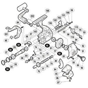 シマノ（SHIMANO） パーツ：BB-X 3000T XT クロスギヤ軸 No78