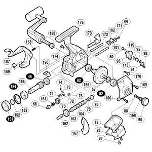 シマノ（SHIMANO） パーツ：BB-X 5000T XT ピニオンギヤ用ベアリング 後 No46