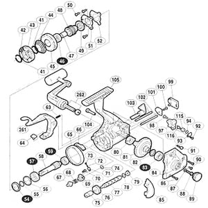 シマノ（SHIMANO） パーツ：BB-X 3000T ストッパーバネガイド No69