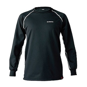 シマノ（SHIMANO） IN-027H ブレスハイパー＋℃ ロングスリーブTシャツ（中厚） 3L ブラック