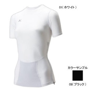 ミズノ（MIZUNO） バイオギア・ハイネック半袖シャツ（姿勢ナビ・一般向き） Women's M 09（ブラック）