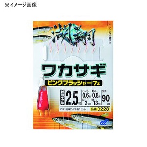 ハヤブサ（Hayabusa） 湖翔ワカサギ ピンクフラッシャー 7本針 鈎1／ハリス0.4 金