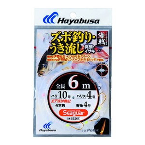 ハヤブサ（Hayabusa） 海戦 真鯛・イサキズボ釣り・ウキ流し 4本鈎 鈎10／ハリス4 金