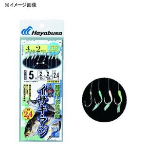 ハヤブサ（Hayabusa） 海戦イサキ・アジ 蓄光MIX&から鈎4本 6-6号／3 白