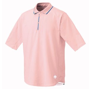 DESCENTE（デサント） HALF SLEEVED CYCLING POLO M PNK（ピンク）