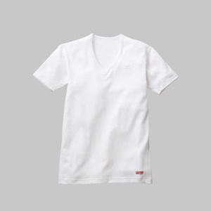 ミズノ（MIZUNO） ブレスサーモ ライトウエイトVネック半袖シャツ Men's L 01（ホワイト）