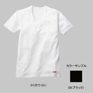 ミズノ（MIZUNO） ブレスサーモ ライトウエイトVネック半袖シャツ Men's L 09（ブラック）