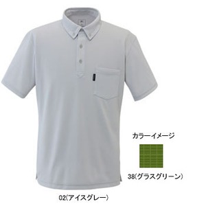 ミズノ（MIZUNO） アイスタッチ・バーズアイ半袖ボタンダウンシャツ Men's XL 38（グラスグリーン）