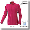 ミズノ（MIZUNO） サンケアディンプル鹿の子 長袖ジップネックシャツ Women's M 03（シルバーグレー）