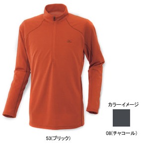 ミズノ（MIZUNO） ドライベクター・ライトインナー長袖ジップネックシャツ Men's M 08（チャコール）