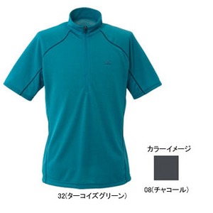 ミズノ（MIZUNO） ドライベクター・ライトインナー半袖ジップネックシャツ Men's L 08（チャコール）