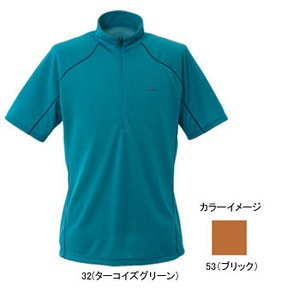 ミズノ（MIZUNO） ドライベクター・ライトインナー半袖ジップネックシャツ Men's M 53（ブリック）