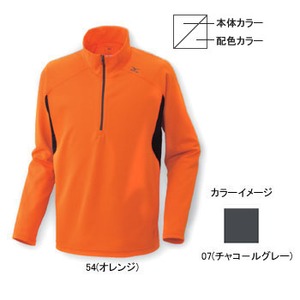 ミズノ（MIZUNO） ドライベクター・ライトメッシュ長袖ジップネックシャツ Men's L 07（チャコールグレー）