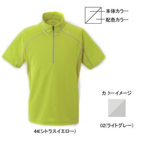 ミズノ（MIZUNO） ドライベクター・ライトメッシュ半袖ジップネックシャツ Men's XL 02（ライトグレー）