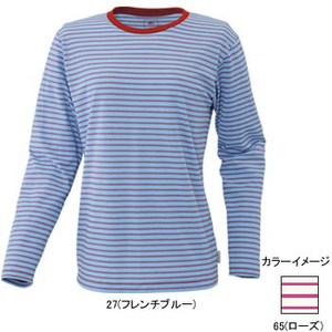 ミズノ（MIZUNO） オゾンブリーチ ボーダー長袖Tシャツ Women's S 65（ローズ）