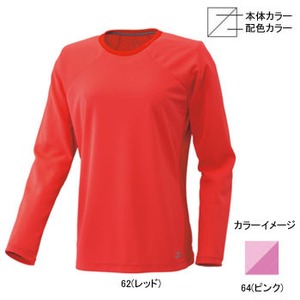 ミズノ（MIZUNO） ブリーズライトメッシュ ボーダー長袖Tシャツ Women's S 64（ピンク）