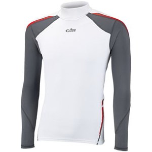 Gill（ギル） Men's UV Sport Rash Vest Long Sleeve S White×Ash