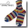 T's（ティーズ） Grange Craft Fair Isle Socks L 1.ブルー×レッド