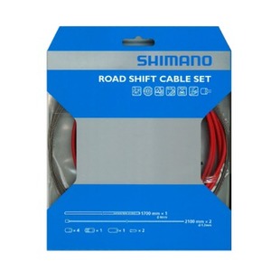 シマノ（SHIMANO/サイクル） PTFE ロード用シフトケーブルセット レッド