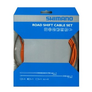 シマノ（SHIMANO/サイクル） PTFE ロード用シフトケーブルセット オレンジ