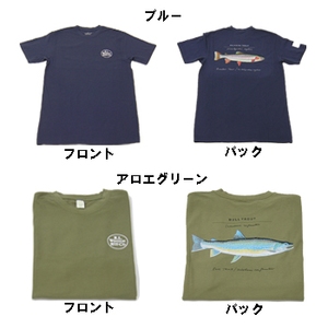 R.L WINSTONROD.CO ワールドトラウトTシャツ M ブルー／レインボートラウト