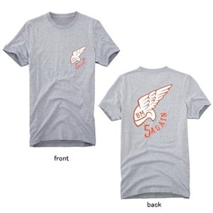 BODYMAKER（ボディメーカー） ストーンウォッシュ加工TシャツC L GY（グレー）