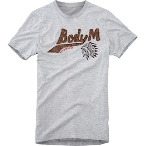 BODYMAKER（ボディメーカー） ストーンウォッシュ加工TシャツH M GY（グレー）