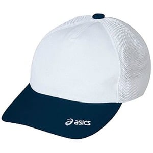 アシックス（asics） メッシュキャップ M 0150（ホワイト×ネイビー）