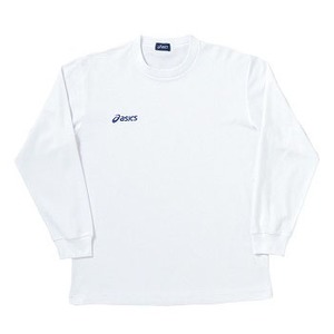 アシックス（asics） XA6045 長袖Tシャツ L 0145（ホワイト×ブルー）