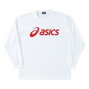 アシックス（asics） XA6047 長袖Tシャツ S 0123（ホワイト×レッド）