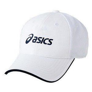 アシックス（asics） XAC120 メッシュキャップ M 0150（ホワイト×ネイビー）