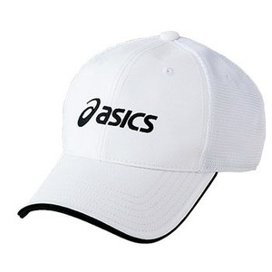 アシックス（asics） XAC120 メッシュキャップ M 0190（ホワイト×ブラック）