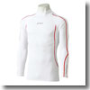 XA3013 肩バランスハイネックLSシャツ Men's M 0123（ホワイト×レッド）