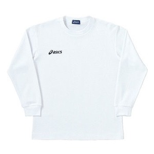 アシックス（asics） Jr.長袖Tシャツ 130 150（ホワイト×ネイビー）