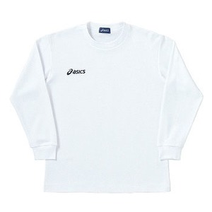 アシックス（asics） Jr.長袖Tシャツ 140 150（ホワイト×ネイビー）