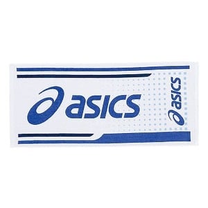 アシックス（asics） XAL110 フェイスタオル フリー 145（ホワイト×ブルー）