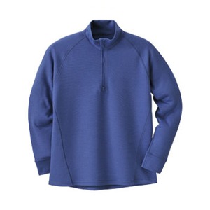 プロモンテ（PuroMonte） メリノウールジップシャツ Men's M ネイビー