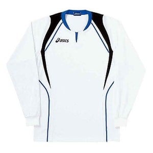 アシックス（asics） XW1292 ゲームシャツ（長袖） Men's M 0143（ホワイト×ロイヤルブルー）