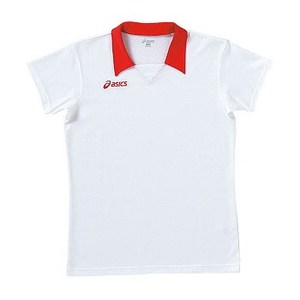 アシックス（asics） XW1293 ゲームシャツ（半袖） Men's 2XO 0123（ホワイト×レッド）