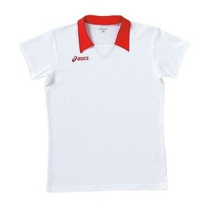 アシックス（asics） XW1293 ゲームシャツ（半袖） Men's O 0123（ホワイト×レッド）