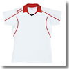 アシックス（asics） XW1304 ゲームシャツHS Men's L 0124（ホワイト×Vレッド）