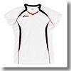 XW1307 ゲームシャツHS Women's S 0190（ホワイト×ブラック）