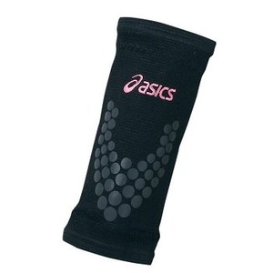 アシックス（asics） エルボーサポーター（スリップ加工付） S 9019（ブラック×ピーチ）