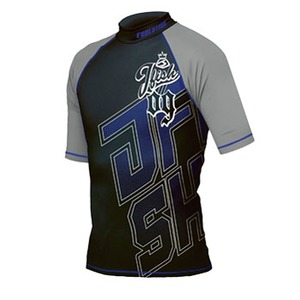 J-FISH JRG-31125 エボリューション ラッシュガード半袖 Men's L BLACK×BLUE