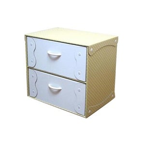 バンドー（BANDO） KS-HD-DB 2DRAWERS-CHEST（2ドロアーズチェスト） DOT柄 ベージュ