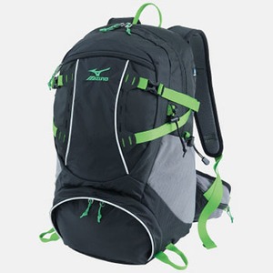 ミズノ（MIZUNO） ハイキングザック 25L 93（ブラック×グリーン）