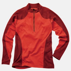 ミズノ（MIZUNO） ブレスサーモ・ミドルウエイト ハーフジップ長袖シャツ Men's M 62（レッド）